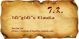 Téglás Klaudia névjegykártya