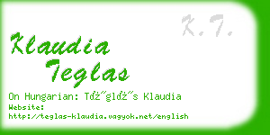 klaudia teglas business card